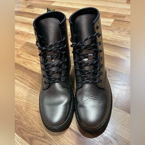 Dr. Martens Zavala metallic combat boots SIZE 9